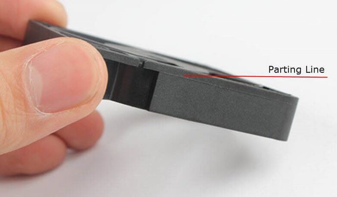 vertical parting line